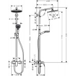 Душевая система наружного монтажа Hansgrohe Crometta S 240 Ecosmart 27269000 Душевая система наружного монтажа Hansgrohe Crometta S 240 Ecosmart 27269000